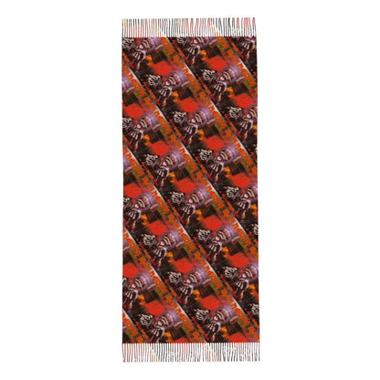 Custom Female Large British Heavy Metal Rock Iron Maidens Scarves Women Winter Soft Warm Tassel Shawl Wraps Scarf