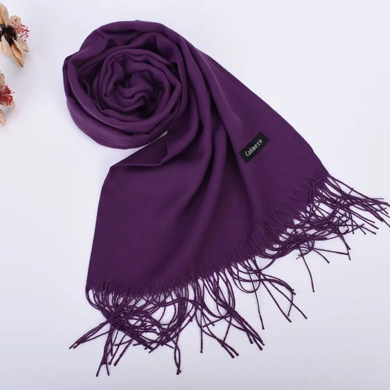 New autumn and winter solid color scarf for both men and women, 100g single color headscarf shawl