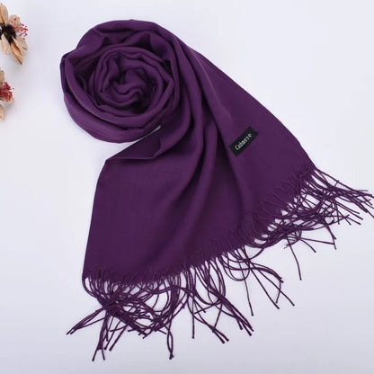 New autumn and winter solid color scarf for both men and women, 100g single color headscarf shawl