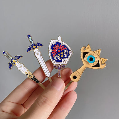 The Legend of Hair Clips Hylian Shield Sheikah Master Sword Barrettes Cartoon Headwear Hair Accessories for fans Gifts