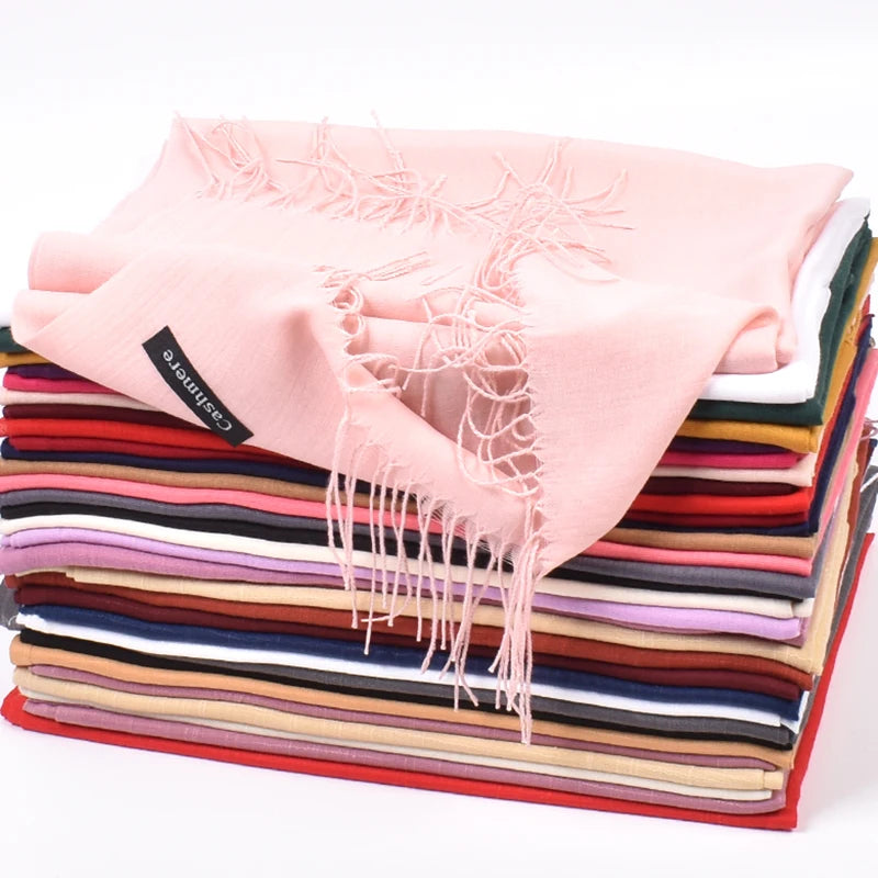 New autumn and winter solid color scarf for both men and women, 100g single color headscarf shawl