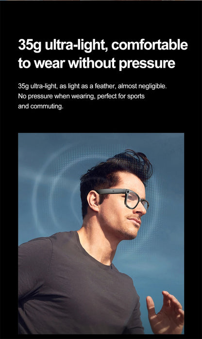 LIGE AI Smart Glasses with Camera Sunglasses 800W Camera Video Recorder Wireless Bluetooth Call Anti-blue Glasses for Man Women