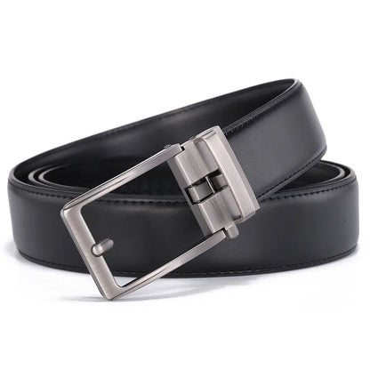 Click Belts for Men Luxury Brand Designer Automatic Buckle Real Original Genuine Leather Men's Belt Male Jeans Waist Straps
