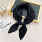 Women Square Scarf Skinny Ribbon Head Neck Small Pleated Hair Tie Band Kerchief Satin Foulard Scarves Headscarf Neckerchief