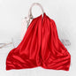 Fashion Hijab Scarves For Women Silk Satin Hair Scarf Female Solid Colors Kerchief 90*90cm Square Shawls Neck Scarfs For Ladies