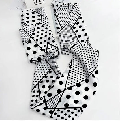 Men's Long Small Silk Scarves with Suits Spring Autumn New Fashionable Versatile Decorative Korean Version Thin  Narrow Scarves