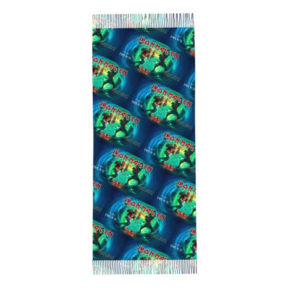 Custom Female Large British Heavy Metal Rock Iron Maidens Scarves Women Winter Soft Warm Tassel Shawl Wraps Scarf