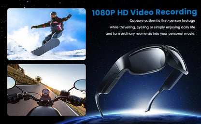 Smart Glasses 1080P Video Sports Glasses 4K Camera Music Call AI Translation Glasses Requires Card Insertion For Use