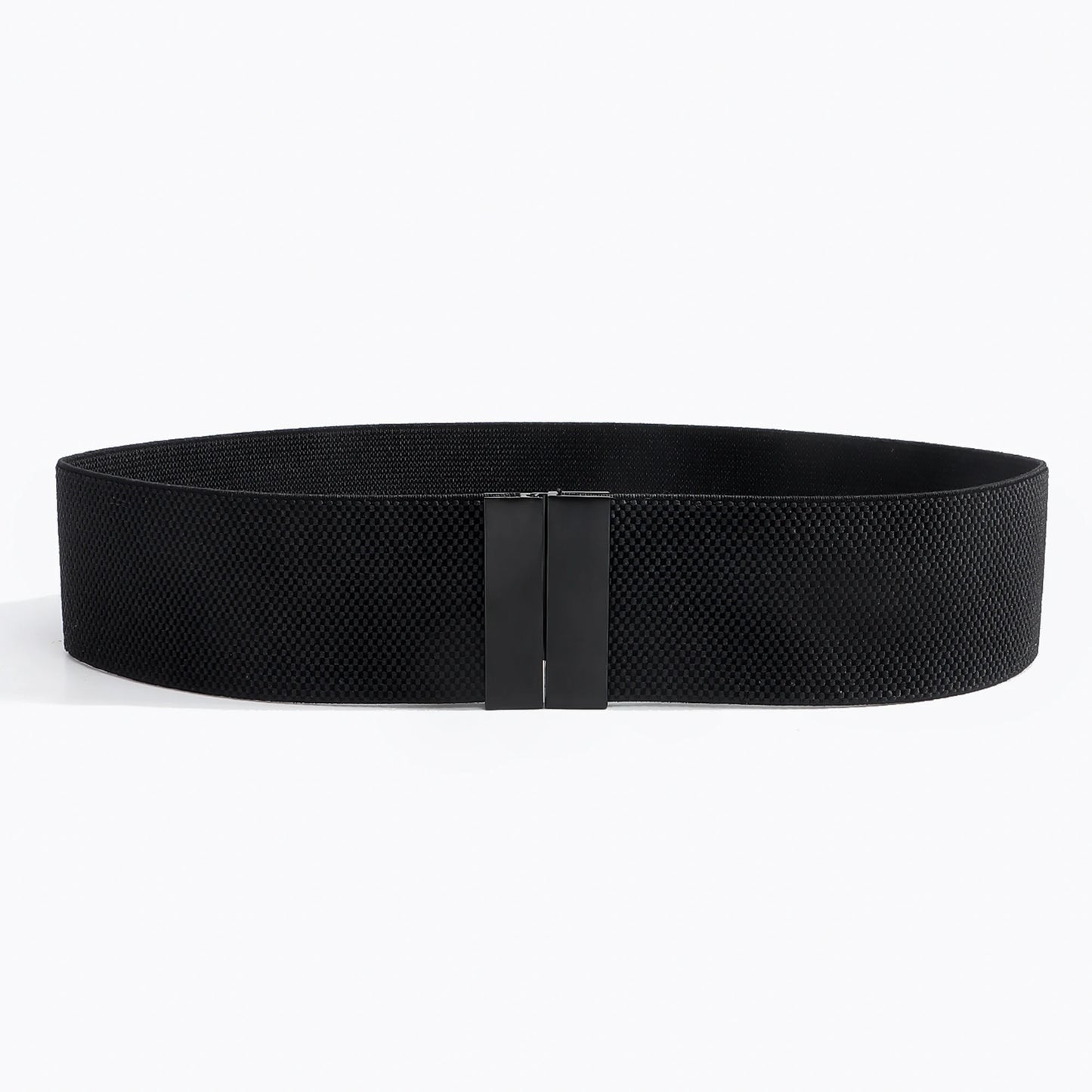 High Quality Belts for Women Black Waist Elastic Ladies Band Round Buckle Decoration Coat Sweater Fashion Dress Rice White