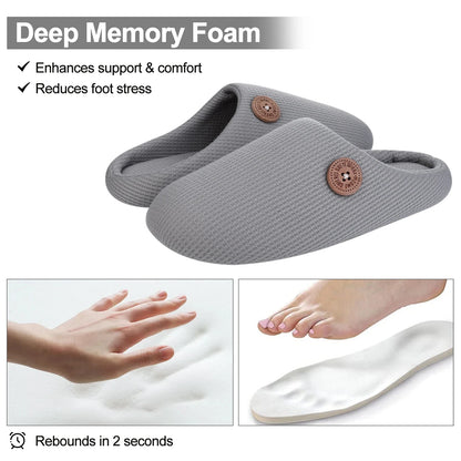 Classic Men Slippers Indoor Men House Slippers Fashion Soft Antiskid Men Shoes New Winter Cozy Flat Men Slippers Memory Foam