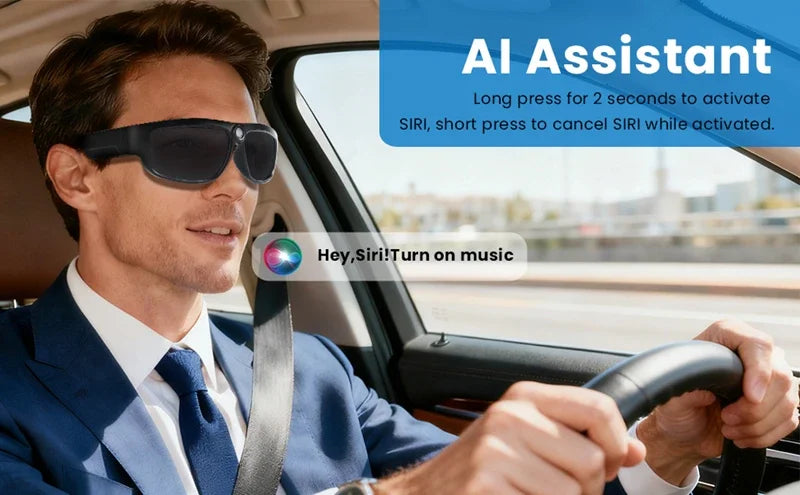 Smart Glasses 1080P Video Sports Glasses 4K Camera Music Call AI Translation Glasses Requires Card Insertion For Use