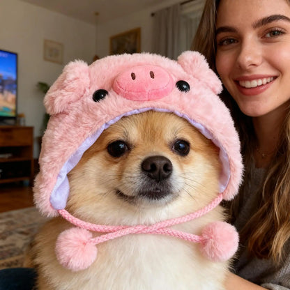 Funny Animal Hats for Cats Dogs Small Pets Kitten Puppy Costume Headwear Accessories Party Dress Up Photo Props Pet Supplies