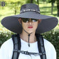 Summer Large Sun Hat Men Women Breathable Fishing Caps Sun UV Protection Mesh Fisherman Hat Hiking Outdoor Beach Cap