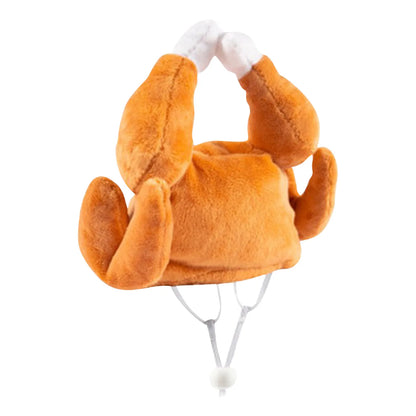 Cute Cat Turkey Hat Funny Hand-made Puppy Caps Pets Halloween Party Cosplay Headwear Adjiustable Cat Hat Hair Decoration