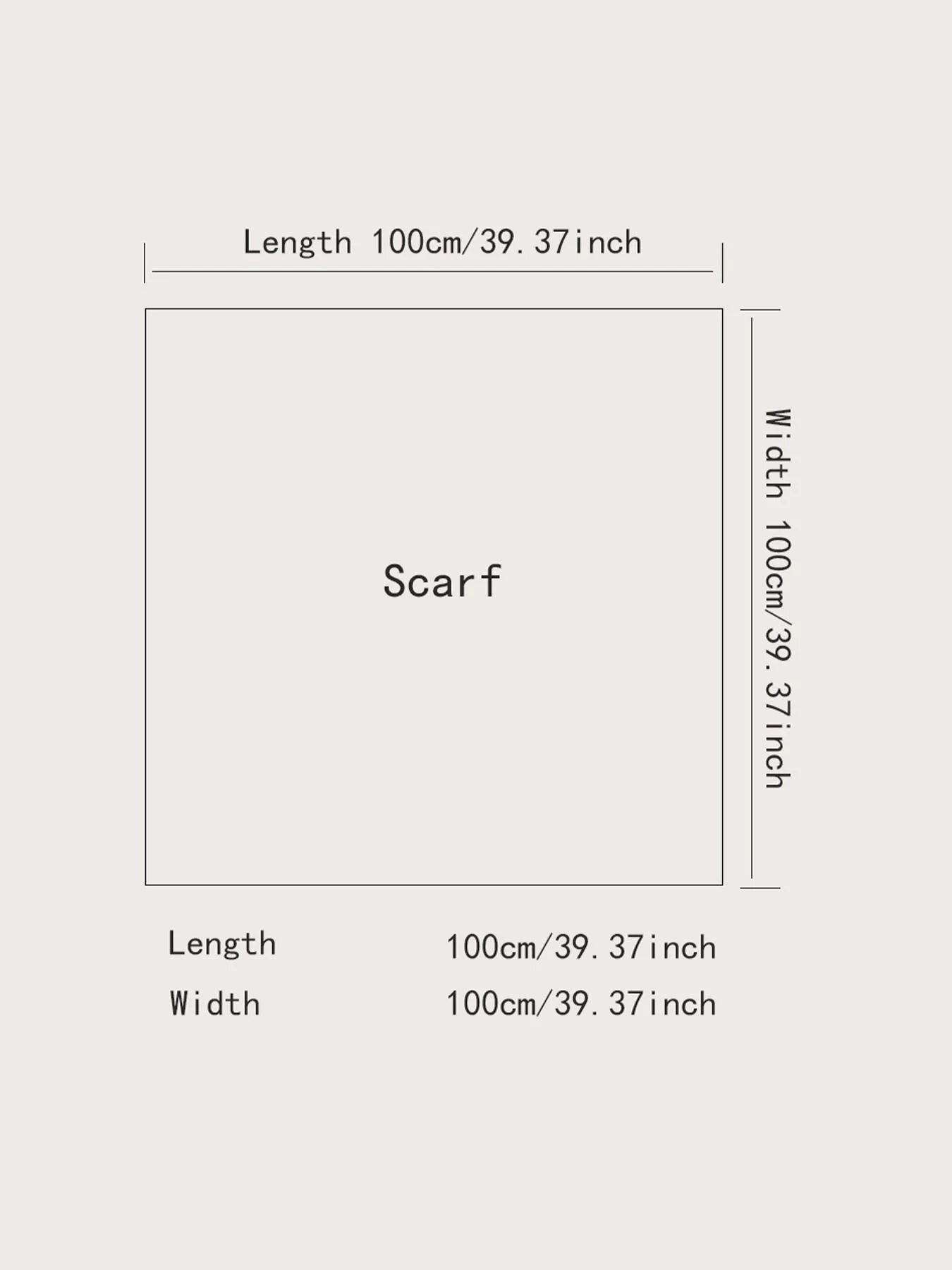 Head Scarf Women Luxury Brand Square 100*100cm Silk Foulard Satin Bandana Cheveux Soft Neckerchief Hijab Hair Scarves For Ladie