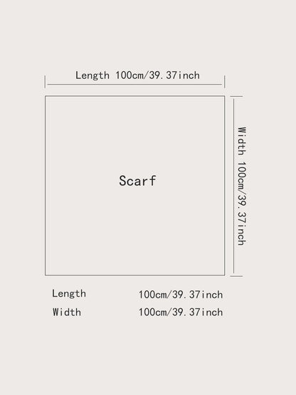 Head Scarf Women Luxury Brand Square 100*100cm Silk Foulard Satin Bandana Cheveux Soft Neckerchief Hijab Hair Scarves For Ladie