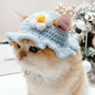Cute Cat Hat Funny Pets Party Cosplay Headwear Delicate Hemming Pendant Decor Elasticity Knitted Hat Pet Accessories