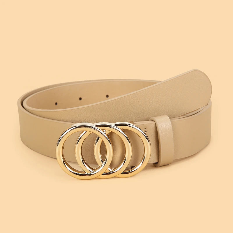 3pc New Women'S Minimalist and Stylish Versatile Belts, Classic Belts for Jeans and Dresses, Solid Color Elegant Belts