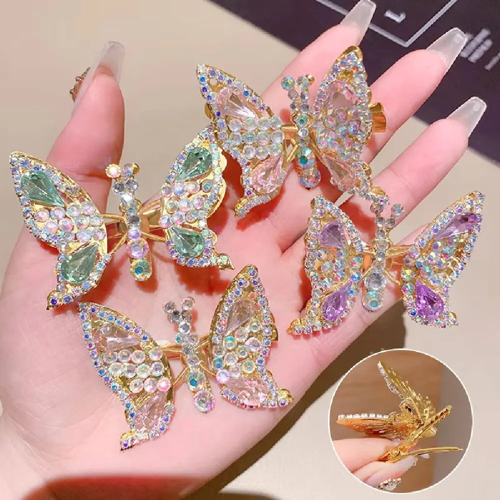 High-Appearance Hair Accessories - Fairy and Stylish Hair Ornaments, Moving Butterfly Hair Clips, New-Style Side Hairpins for Li