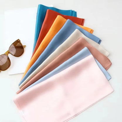 70Scarf 100% Silk Bandana Women Square Scarves Wrap Kerchief Mulberry Spring Fashion Luxury High Quality Headband Hijab Shawls