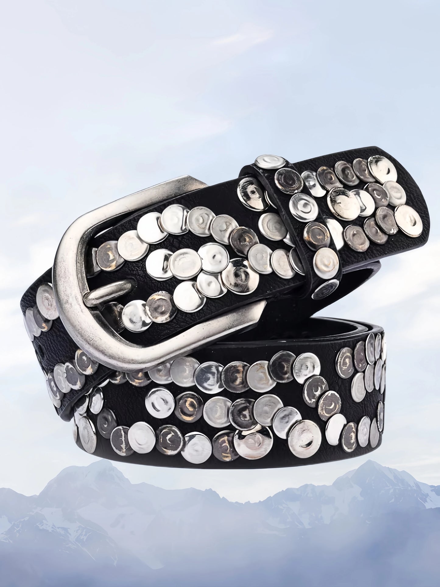 Women Belt Fashion Punk Pin Buckle Vintage Rivets Luxury Lady's Original Leather Belts For Women Jeans Waistband Female