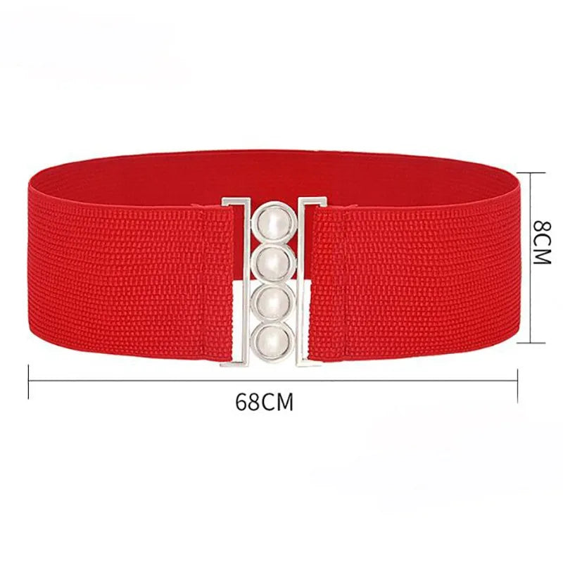 Belts For Women Elastic Band Wide Belts Down Coat Waist Belt Female Buckle Cummerbands Waistband Corset Decoration Accessories