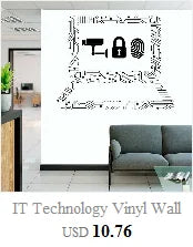 Tech vinyl wall decals Internet of things high tech IT geek computer computer home company office decoration decals B5