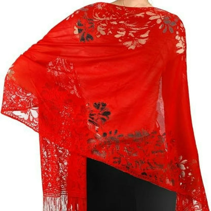 Women's Scarves Classic Openwork Lace Scarves Bridesmaids Evening Dresses Shawls Wedding Dresses Prom Shawls Girls