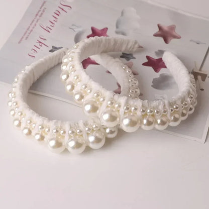 Pearl Hair Accessories Headwear Women's Hair Strap Fashion Retro Exquisite  Accessories Girls and Children's Hair Hoops