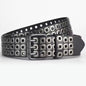 Women Belt Fashion Square Beads, Willow Nails, Three Exhaust Eyes, Punk Street Cool, Personalized Men's and Women's Belts