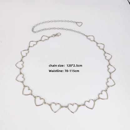 Female belts high-end luxury woman belt Heart Versatile Decoration Goth accessories Y2k belt Punk Waist Chain with Jeans Dress