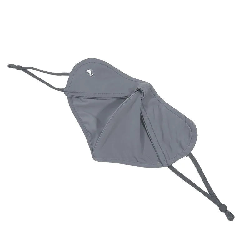 Sunscreen Face Scarf Thin Ice Silk Mask Summer Cover Veil Eye Protection Gini Golf Pattern Randomly On The Left Or Right Faces