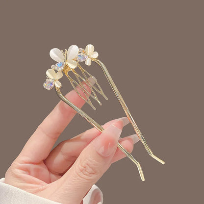 Fashion Hair Accessories Metal U Shape Hair Clip For Women Elegant Simulated Pearl Tassels Hairpin Female Headwear Gifts
