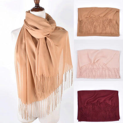 70X180 CM Solid Cotton Scarves Women Neckerchief Tie Hair Scarf Hijab Headscarves Ladies Shawl Wraps Hair Bandana Headwraps