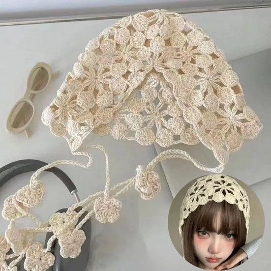 Knitted Hats Handmade Hollowed Knit Cap Literary Fisherman's Hat Crocheted Hat Ethnic Baotou Cap Cotton Pullover Hat Breathable