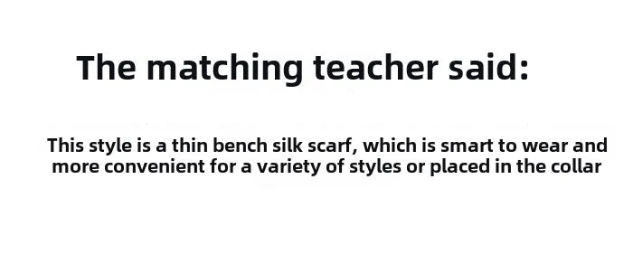 Men's Long Small Silk Scarves with Suits Spring Autumn New Fashionable Versatile Decorative Korean Version Thin  Narrow Scarves