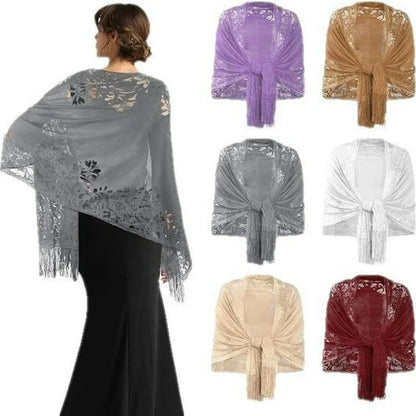 Women's Scarves Classic Openwork Lace Scarves Bridesmaids Evening Dresses Shawls Wedding Dresses Prom Shawls Girls
