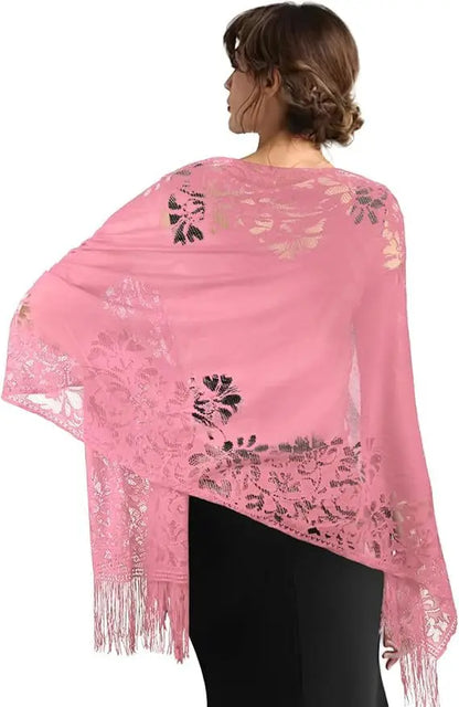Women's Scarves Classic Openwork Lace Scarves Bridesmaids Evening Dresses Shawls Wedding Dresses Prom Shawls Girls
