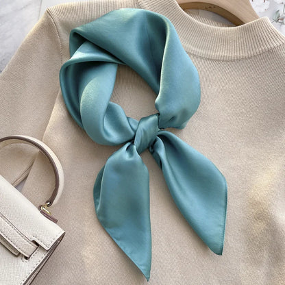 70Scarf 100% Silk Bandana Women Square Scarves Wrap Kerchief Mulberry Spring Fashion Luxury High Quality Headband Hijab Shawls