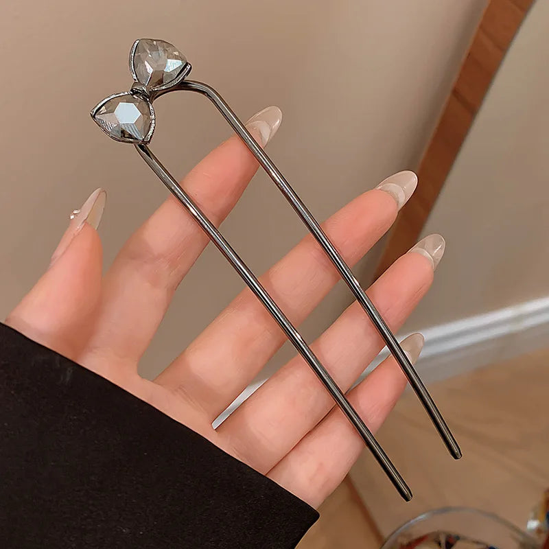 Fashion Hair Accessories Metal U Shape Hair Clip For Women Elegant Simulated Pearl Tassels Hairpin Female Headwear Gifts