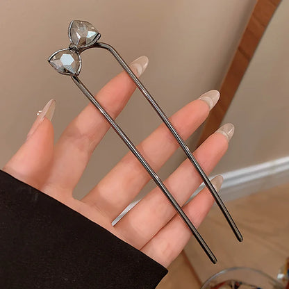 Fashion Hair Accessories Metal U Shape Hair Clip For Women Elegant Simulated Pearl Tassels Hairpin Female Headwear Gifts