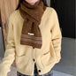 Women's Scarves Korean Retro Fair Island Simple Sweet Versatile Kawaii Wool Winter Thicked Warmth Comfortable High Quality Scarf