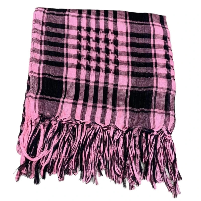 Classical Headwrap Shemagh Scarf for Sun Protections Arab Keffiyeh Headscarf Arabian Dubai Headcover Ethnic Hijab Shawl