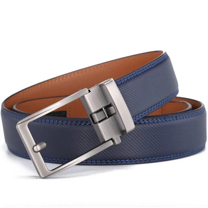 Click Belts for Men Luxury Brand Designer Automatic Buckle Real Original Genuine Leather Men's Belt Male Jeans Waist Straps