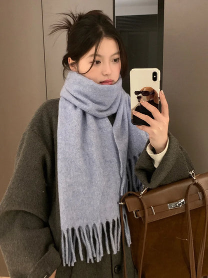Scarf For Women Winter High-End New Autumn And Winter Korean Version Warm And Thickened Versatile Neck Protection