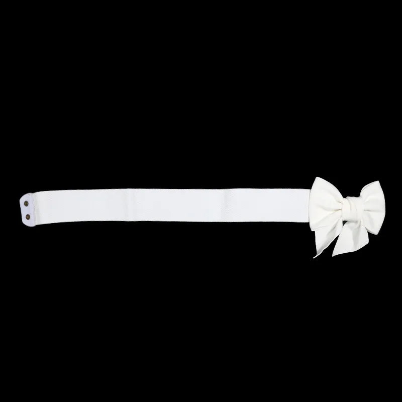 1PC New Fashion Elegant Large Bow Elastic Belts for Women Wide Side Belt Dress Female Jeans Waistband Trouser Accessory