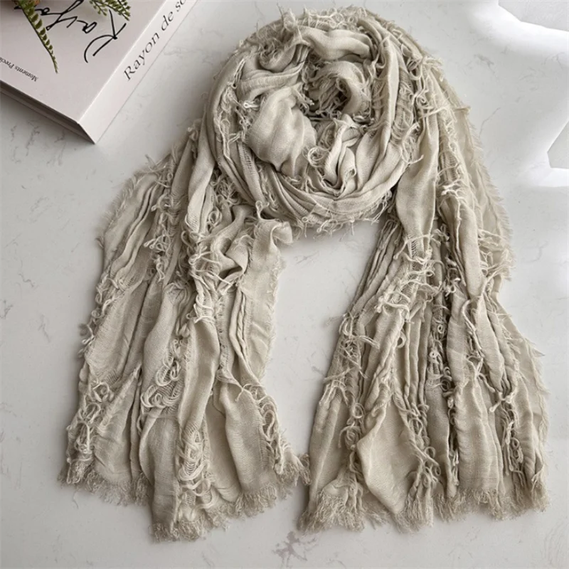 Retro Apocalyptic Scarves Capes Unisex Steampunk Hip Hop Cotton Linen Scarf Ruins Style Tactical Shawl Neck Warmer Outdoor