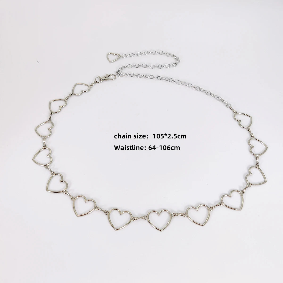 Female belts high-end luxury woman belt Heart Versatile Decoration Goth accessories Y2k belt Punk Waist Chain with Jeans Dress