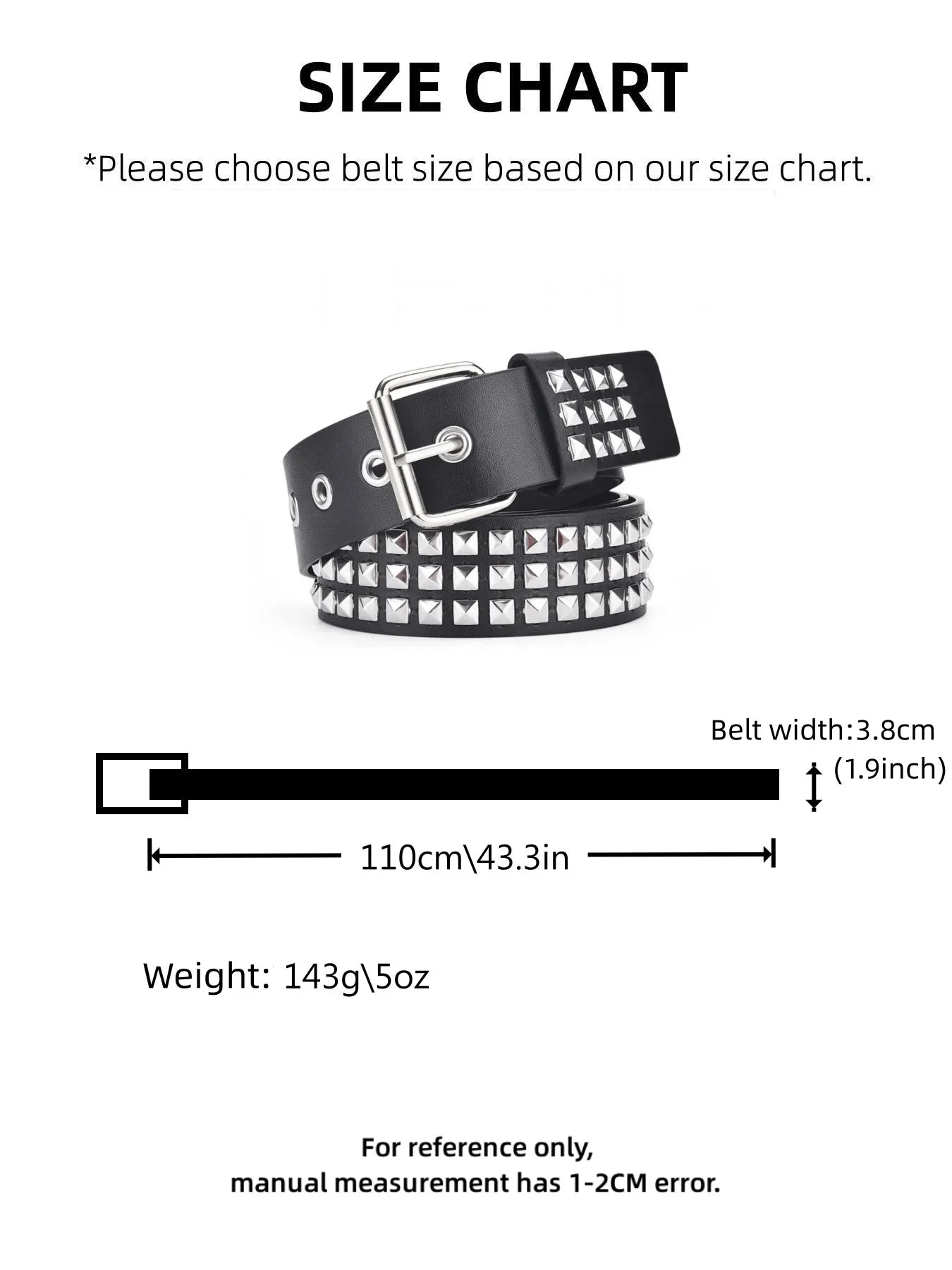 Trend Rivet Belts Heavy Metal Belt Men Women Punk Nightclub Rock Style Jeans Belt Y2K Belt Fashion Decoration Women's Belts