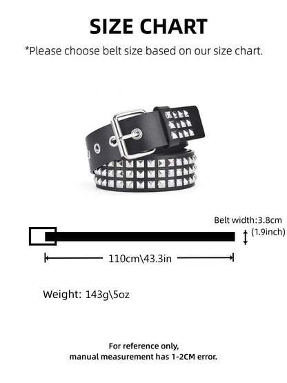 Trend Rivet Belts Heavy Metal Belt Men Women Punk Nightclub Rock Style Jeans Belt Y2K Belt Fashion Decoration Women's Belts